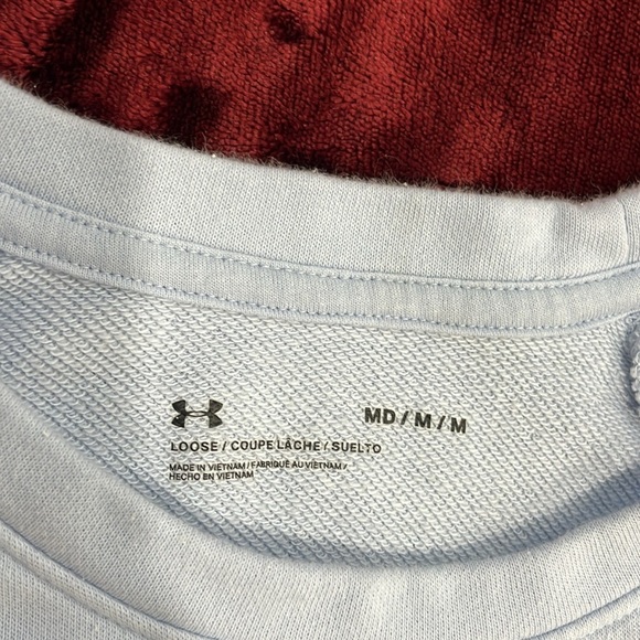 Under Armour Light Blue Sweatshirt sze M - Picture 5 of 9